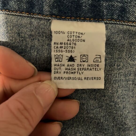 Vintage Y2K Denim Snap Up Tommy Hilfiger Dress - Picture 8 of 9